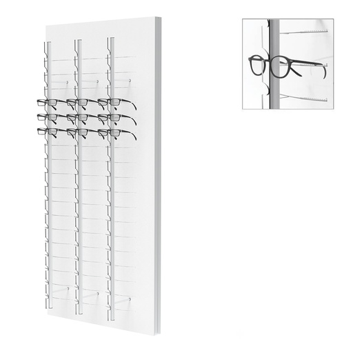 RT wall display, 3 open rods (54), 700x1500x280 mm