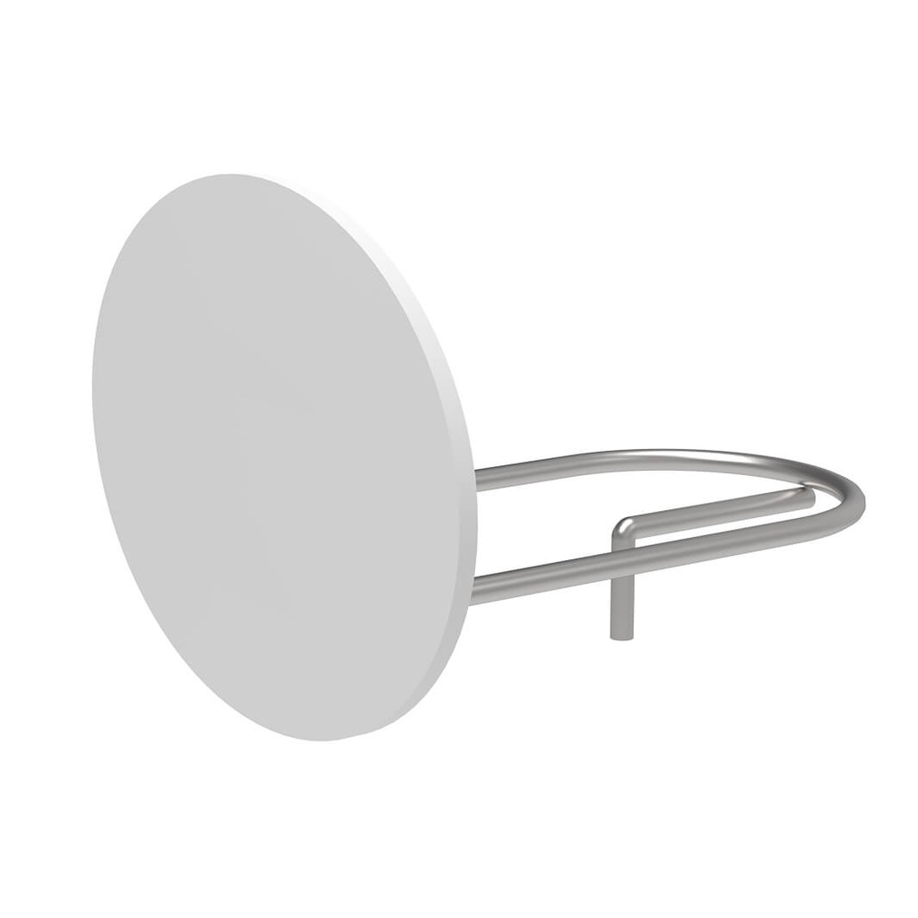 Logohalter für Stange, elliptisch 72x58 mm