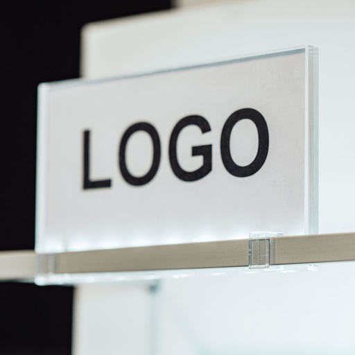 [A.CL.LH1 / CL.LH] Porte-logo Clear Look, inserts interchangeables, 140x80 mm