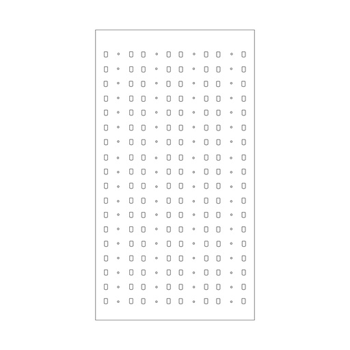 Pin Solo panel s pinovima na zaključavanje, pravokutni otvori