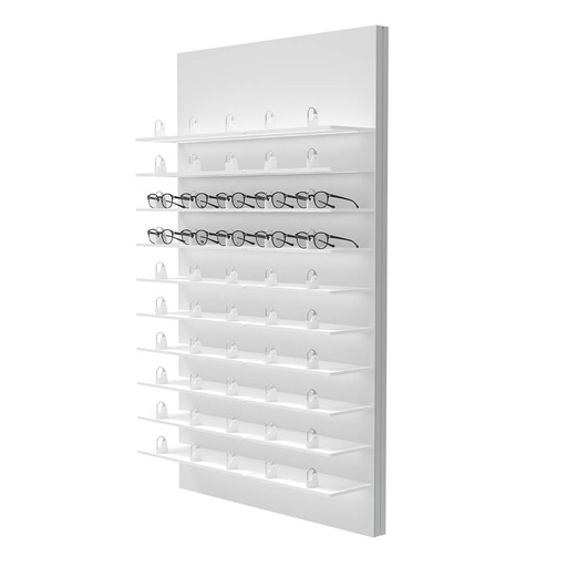 Unilock Wandpräsenter, 10 LED Ablagen, abschließbare Brillenhalter