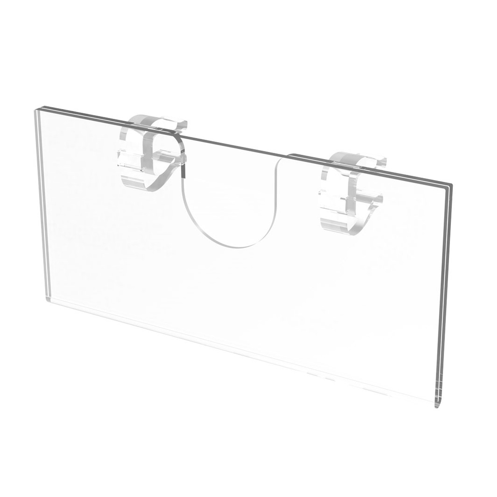 Unilock logo holder, acrylic, paper inserts, 130x60 mm