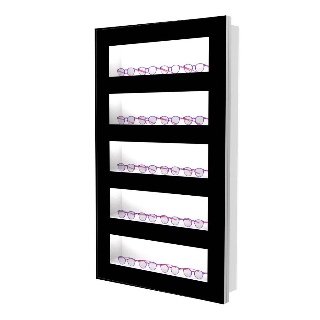 Showcase with 5 shelves