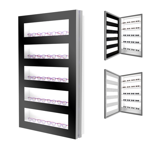 Showcase with doors, shelves, 900x1500x350 mm