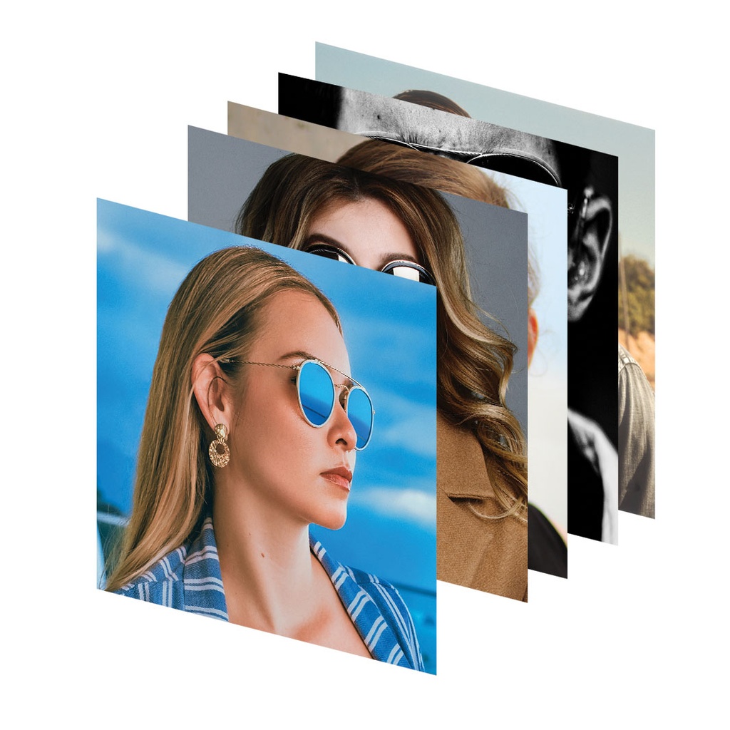 Alea poster, pack of 5 backlit foils, 200x200 mm