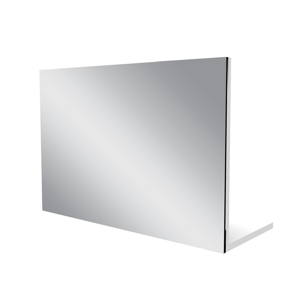 Dual mirror for shelf, acrylic, 150x85x65 mm