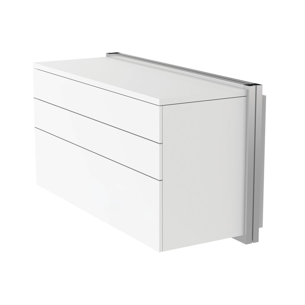 Wall cabinet, 3 drawers, tip-on opening, soft-close