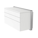 Wall cabinet, 3 drawers, tip-on opening, soft-close