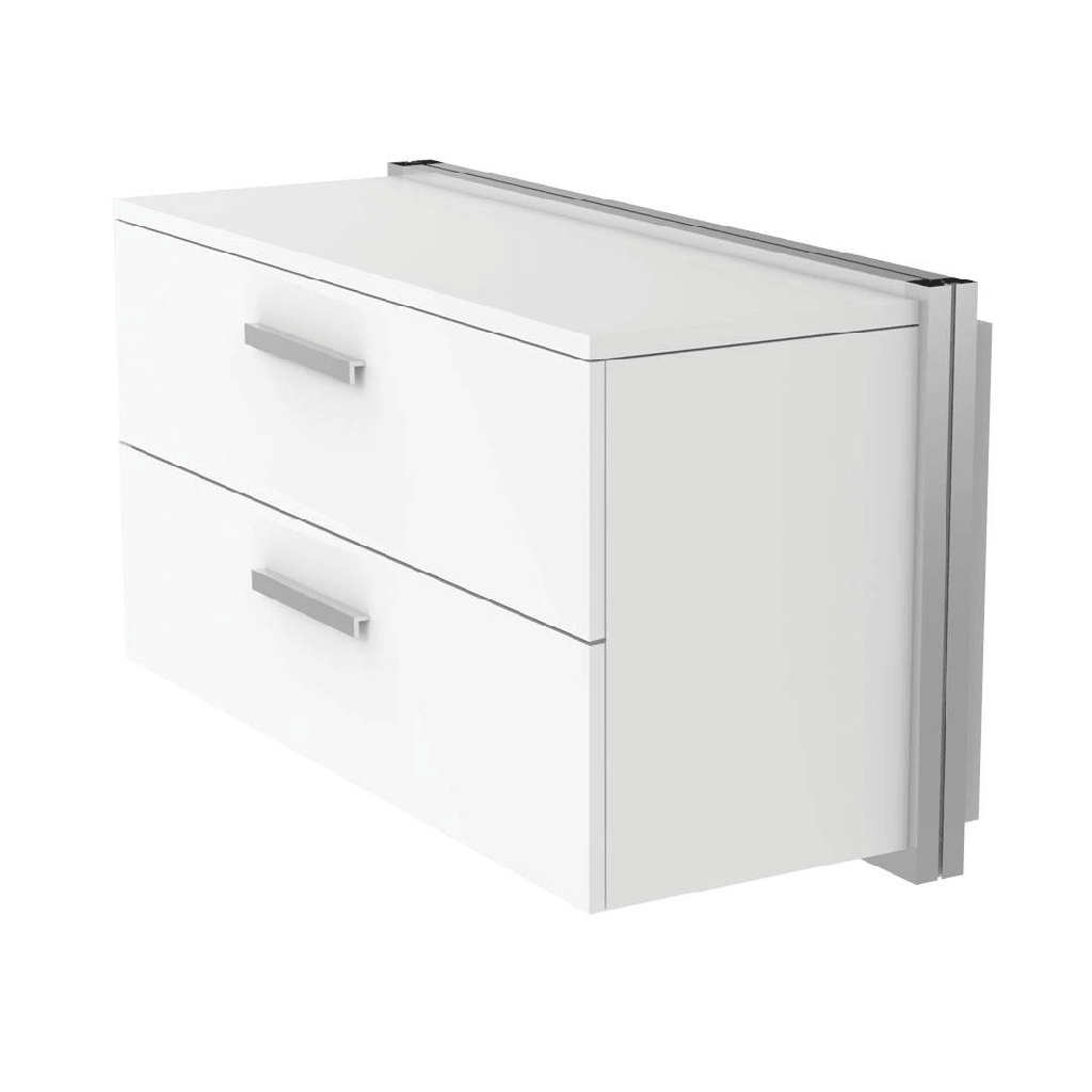 Wandschrank, 2 tiefe Schubladen mit Griffen,  Soft-Close