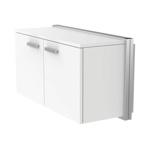 Armoire murale, 2 portes avec poignées, fermeture douce