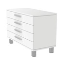 Armoire FS, 4 tiroirs avec poignées, fermeture douce