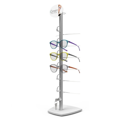 Table display with 1 RR6 rod (6), 197x620 mm