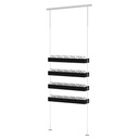Espositore Sky Line Quadro, 4 ripiani LED, 900x1600-4500 mm