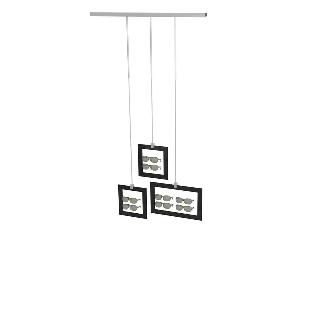 Sky Line Solo display, 3 deco frames with 8 frame holders, 1000x1600-4500 mm