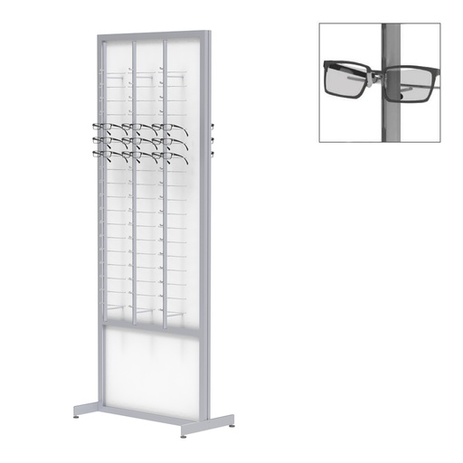 Présentoir FS, plaque fixe double face avec tiges ouvertes