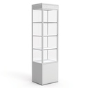 Vitrine d’exposition STK avec portes, 4 étagères et meuble inférieur, 480x1820x400 mm