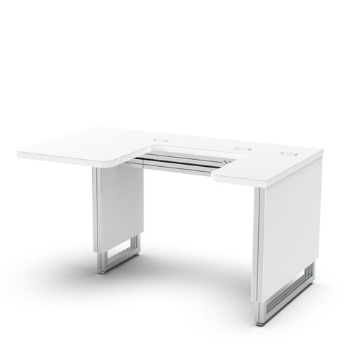 U-shaped electric instrument table, 3 instruments, 1400x700-920x800 mm