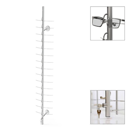 Barra RR bloqueable, 15 monturas, 1221 mm (70 mm)