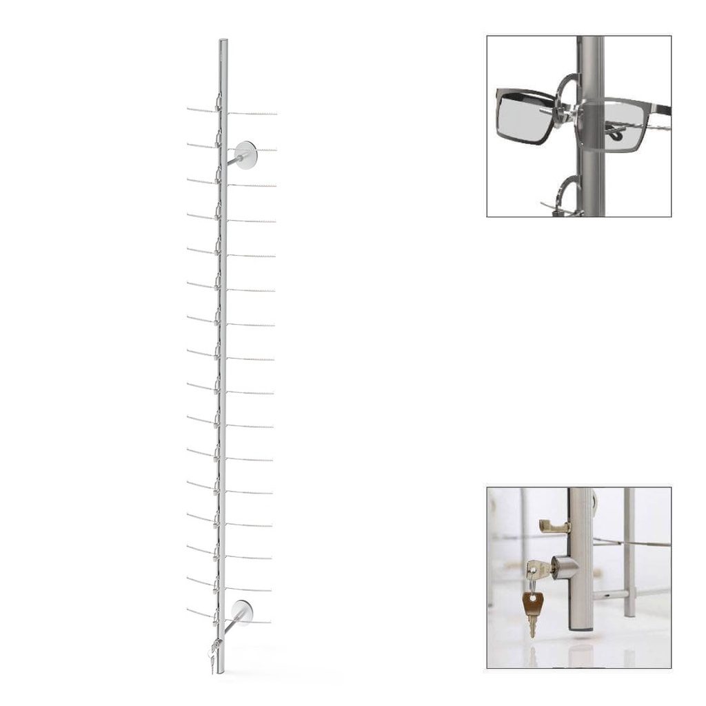 Barra RR bloqueable, 16 monturas, 1291 mm (70 mm)