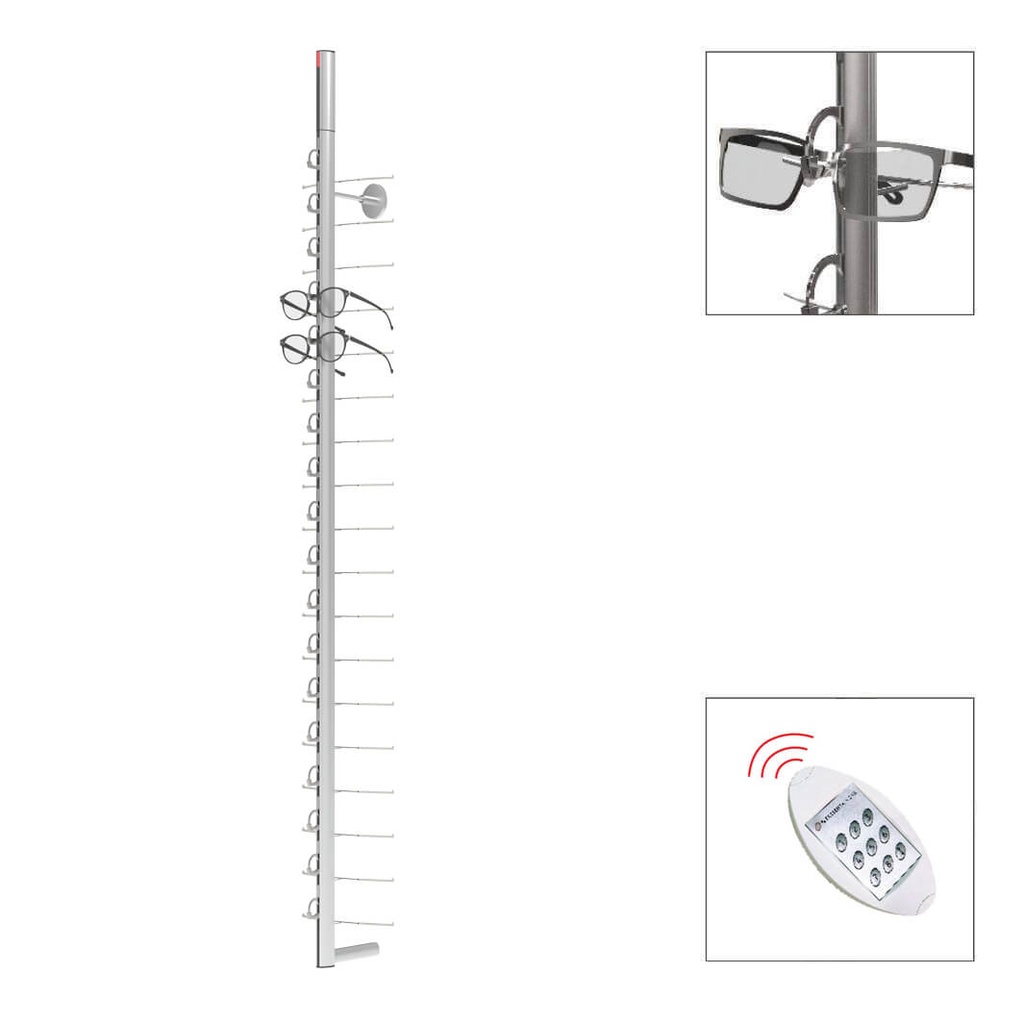 Barra SRCRF bloqueable a distancia con motor, 18 monturas, 1500 mm (70 mm)