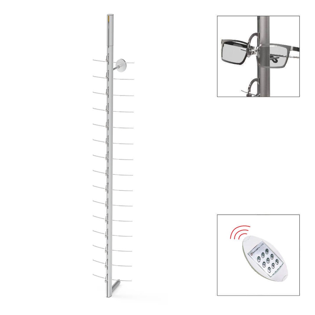 Tige SRCRF verrouillable avec moteur, 15 montures, 1290 mm (espacement 70 mm)